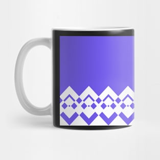 Abstract geometric pattern - blue and white. Mug